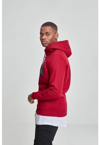Herren Kapuzenpullover Pray Hoody, Ruby, M, MT275-00207-0046