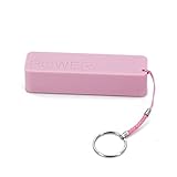 Eforshop2018 Portable Pink Perfume Universal 2600mAh USB Port Battery Charger External Emergency Power Bank with Key Ring for iPhone4 4s 5 Blackberry Samsung iPod Smart Phone (Sent from US by 1st Class Mail: 2 to 5 business days)