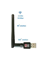 Conectar Adaptador inalámbrico RT5370 Chipset 150 Mbps con antena 802.11 N g b USB2.0 compatible con Windows Linux Mac Raspberry Pi PI 2