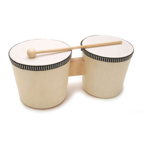 Better Crafts INSTRUMENT WOOD BONGOS WITH STICKS NATURAL (1 pack) (01177-150)
