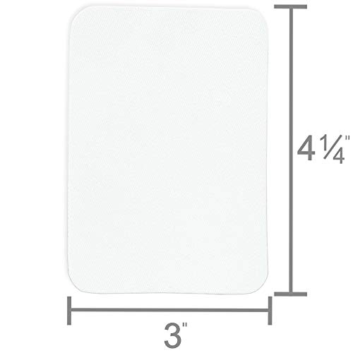 ZEFFFKA Premium Quality Fabric Iron On Patches White 12 Pieces 100% Cotton Repair Kit 3