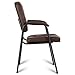 Giantex 2 PCS Reception Chair PU Leather Office Executive Ergonomic Guest Meeting Chair (Brown)
