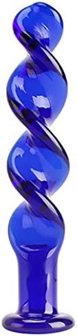 Double-Ended Glass Wand Textured Curved Huge Smooth Medical-Grade Crystal Stick for Women Men Female Beginners