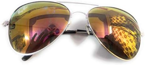 Aviator UV Protected Unisex Black Green Blue Gold Silver Sunglasses