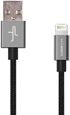 [Apple Lightning Cable] - Juno Power KAEBO - Apple Certified Lightning Cable - 2 Meter (6.5 FT) Lighting Cable for iPhone 6S, 6, 5S and iPad - Grey