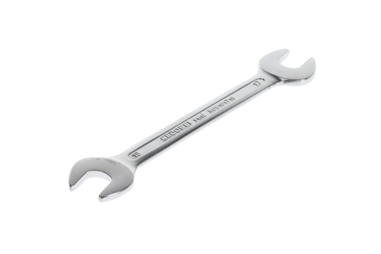 GEDORE red Double open-end spanner, SW 17+19 mm, Metric, Spanner, Open-end spanner, 222 mm long, R05101719