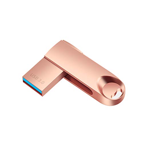 USB Flash Drive Memory Stick 256GB USB Drive KEAINIKJ USB Drive Thumb Drive USB 3.0 Flash Drives Pen Drive USB Storage for PC Backup Drive USB Stick Jump Drive Zip Drive (256GB, Rose Gold-Zip Drive)