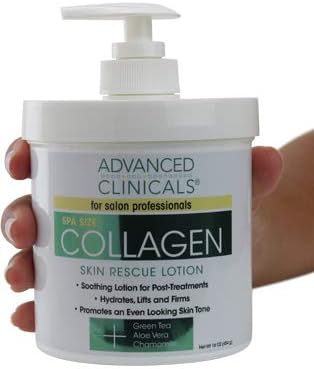 Advanced Clinicals Collagen Skin Rescue Lotion, Hydrate, Moisturize, Lift