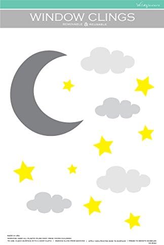 Moon Stars and Clouds Window Cling (No.8244)