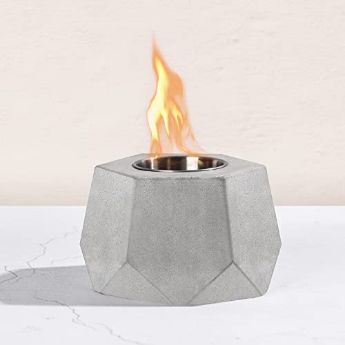 Famboo Tabletop Fire Pit, Rubbing Alcohol Fireplace, Indoor Outdoor