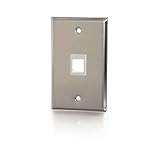 C2G/Cables to Go 37093 One Port Keystone Single Gang Wall Plate