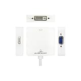 Ausfahrt 3 In 1 Mini Displayport(Thunderbolt) to HDMI VGA DVI Adapter Cable for MacBook, Imac, MacBook Air, MacBook Pro, and Mac Mini-square Shape