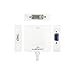 Ausfahrt 3 In 1 Mini Displayport(Thunderbolt) to HDMI VGA DVI Adapter Cable for MacBook, Imac, MacBook Air, MacBook Pro, and Mac Mini-square Shape