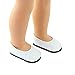 American Fashion World 2 Pack of Slip on Shoes: White and Pink| Fits 14
