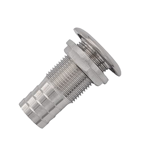 ISURE MARINE Stainless Steel Barbed Standard Length Straight ThruHull