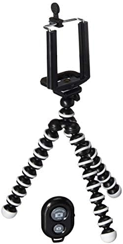 ARNIL iPhone Tripod Tripod for iPhone Portable and Adjustable Phone Tripod Stand Holder for iPhone, Cellphone, Camera with Universal Clip and Remote Shutter
