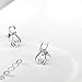 Cat Earrings Sterling Silver Mini Pet Cats Syud Earrings Jewelry Studs for Women(Pink cat earrings)
