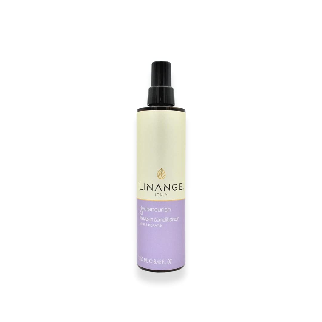 Linange Milk & Keratin Set: 33.8 Oz Shampoo, 33.8 Oz Mask, 8.45 Oz Leave-in Conditioner Spray (Free Starry Sexy Kiss Lip Plumping)