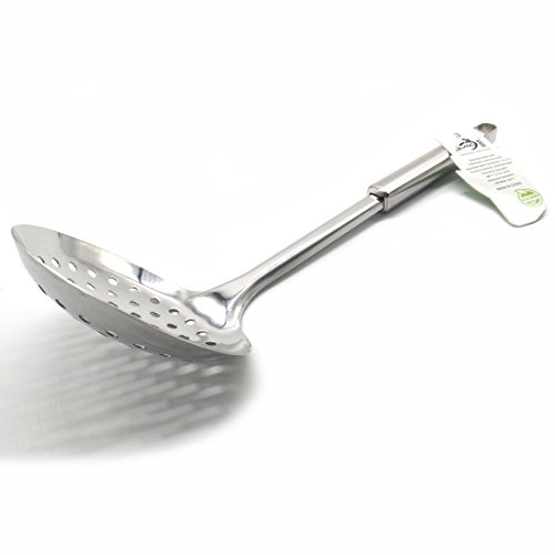 Kitchen Skimmer Slotted Spoon, Stainless Steel Slotted Spoon, 13" - Thumbnail 6