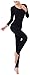 LANBAOSI Women's 2pc Long John Thin Seamless Thermal Underwear Set (Free Size, Black)