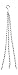 Nickannys Heavy Duty 24 Inch Hanging Flower Basket Galvanized Replacement Chain -3 Point Garden Plant Hanger (3 pk Heavy Weight-100 LB.)