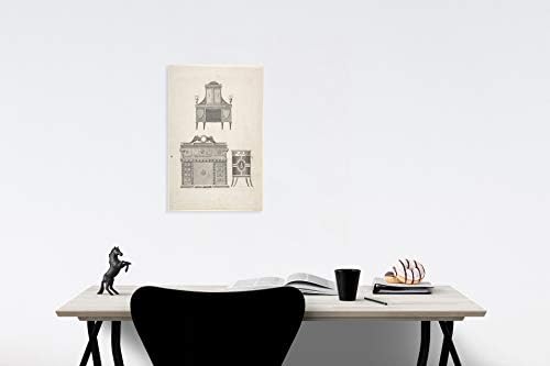 Historic Artwork Print: Designs for Furnishings by Nameless in the Style of Thomas Sheraton