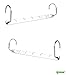 IPOW Magic Hangers, Wonder Magic Metal Wardrobe Closet Bar Clothes Coat Hanger Organizers for Space Saving and Storage-Set of 4