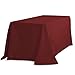 LinenTablecloth 90 x 132-Inch Rectangular Polyester Tablecloth Burgundy