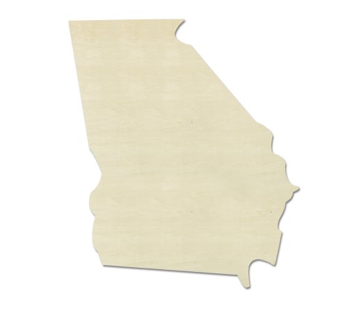 UNFINISHEDWOODCO Unfinished State Wood Cutouts, "Georgia"
