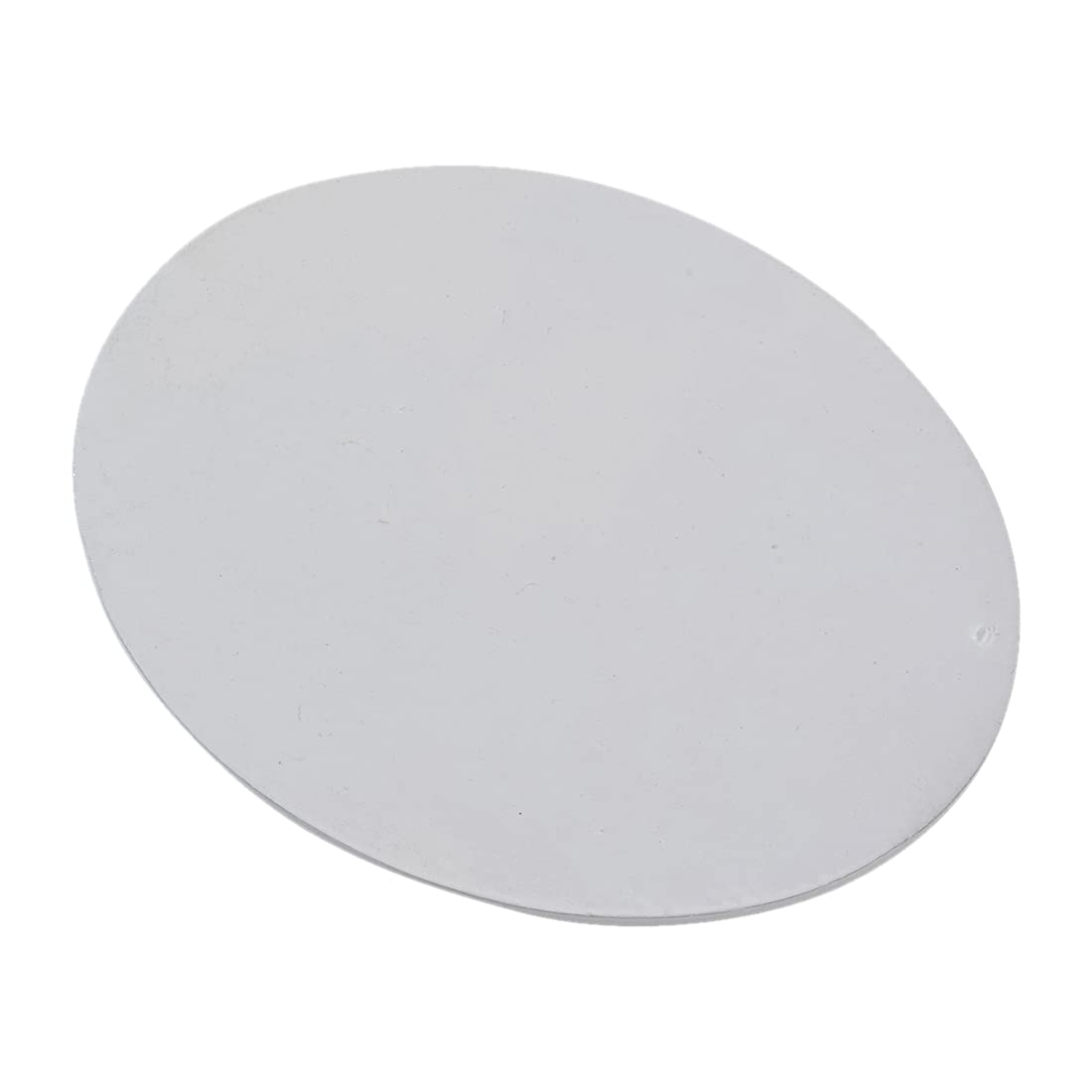 NKlaus plate oval aluminium white 10x8cm coaster saucer candle holder tray brushed - Design 10390