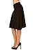 Red Hanger Womens Basic Solid Stretch Fold-Over Flare Midi Skirt (Black-M)