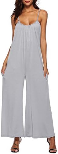 RAISINGTOP Women Ladies Loose Long Playsuits Rompers Pants Palazzo Jumpsuit Maxi Dress Wide Leg Flowy Trousers Casual