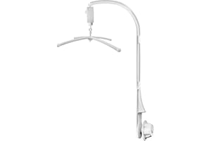 AFUNTA 35 Inch Baby Mobile for Crib, Adjustable Screw Crib Mobile Arm with Music Box Holder, Crib Mobile for Baby Girl Nursery Decor