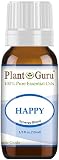 Happy Synergy Essential Oil Blend 10 ml. 100% Pure, Undiluted, Therapeutic Grade. (Blend Of: Pink Grapefruit, Lemon, Cassia, Ginger, Peppermint)