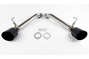 TUNERBITS Gloss Black Straight Axle Back Muffler Exhaust for Nissan 370Z 2009-2021