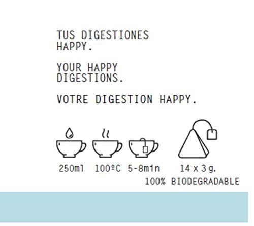HAPPY LAB HAPPY STOMACH HERBAL TEA – 14 BIODEGRADABLE TEA BAGS.