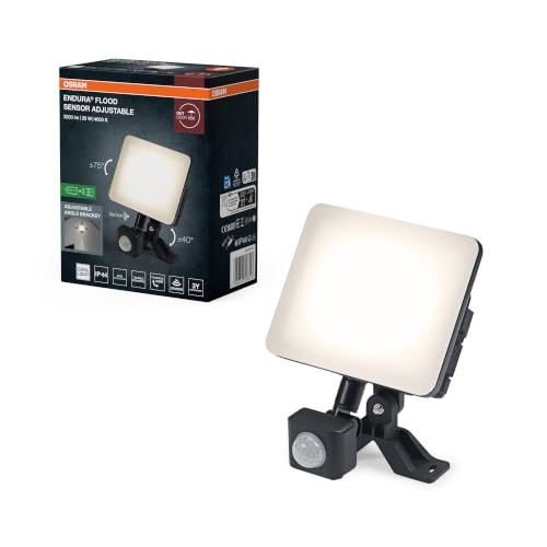 OSRAM Faretto LED con Sensore ENDURA Flood 20W 1700lm Nero IP44