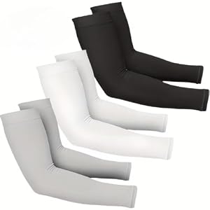 3 Pairs Arm Sleeves, Cooling UV Sun Protection Sports Compression for Men/Women