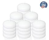 Stock Your Home 10 Hour Burning White Unscented Classic Floating Candles for Weddings, Parties, Special Occasions and Home Decorations (Set of 24)