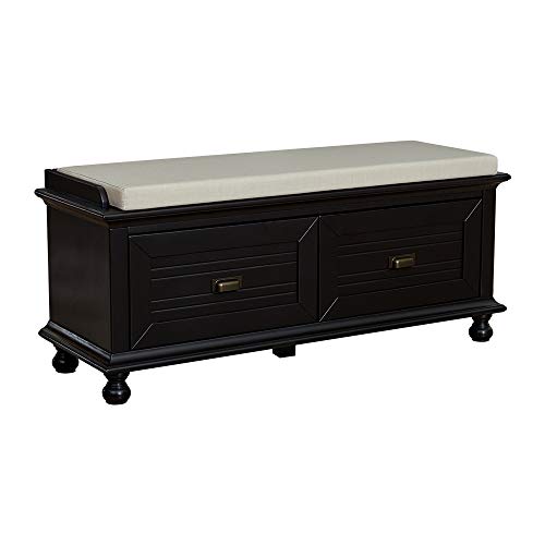 Amazon Brand Ravenna Home Classic Solid Pine Storage Bench, 46.5"W