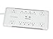 Monoprice Power & Surge - 12 Outlet Surge Protector Power Strip with 2 Built In 2.1A USB Charger Ports - 6 Feet - White | Cord UL Rated, 4, 230 Joules with Grounded and Protected Light Indicator