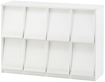 Amazon Co Jp フラップシェルフ4x2 ホワイト Rfflps 42w アールエフヤマカワ Rfyamakawa 収納棚 待合収納 雑誌収納 フラップ棚 扉 文房具 オフィス用品