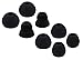 JNSA 8pcs Black Replacement Silicone Ear Tips Ear Buds Compatible with Powerbeats Pro Earphones - Black [Powerbeats Pro Ear Tip]
