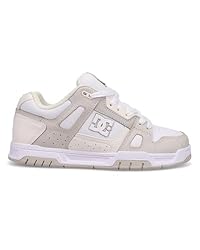 DC Men's Stag Skate Shoe, White/Stone, 10