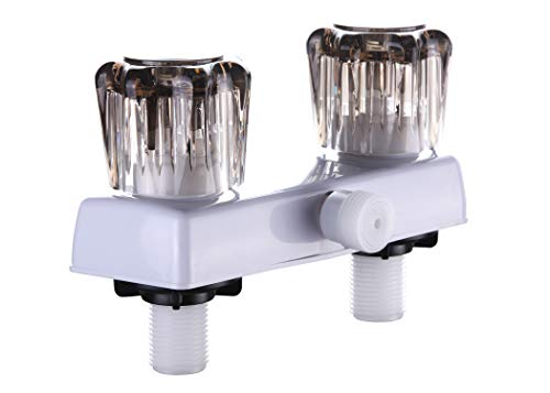 RV Camper Trailer Motorhome Fifth(5th) Wheel Shower Faucet Valve Diverter 4" Centers, Replacement Part for RV Camper Outside Exterior Outdoot Shower Kit, Easy Installation and UPC/cUPC Certified