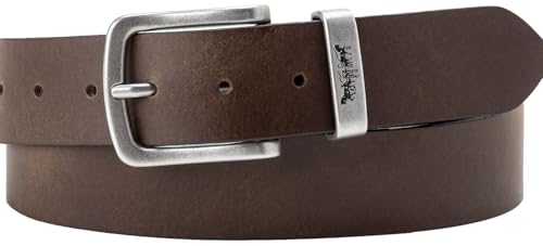 Levi's Men Metal Two Horse Keeper Belt Ov Brown 80