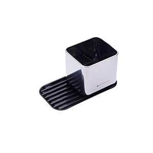 MasterClass-MCSINKSTORE-Kitchen-Sink-Tidy-with-Sponge-Holder-and-Brush-Caddy-Stainless-Steel-20-x-11-x-11-cm-Silver-Black MasterClass MCSINKSTORE Kitchen Sink Tidy with Sponge Holder and Brush Caddy, Stainless Steel, 20 x 11 x 11 cm, Silver…