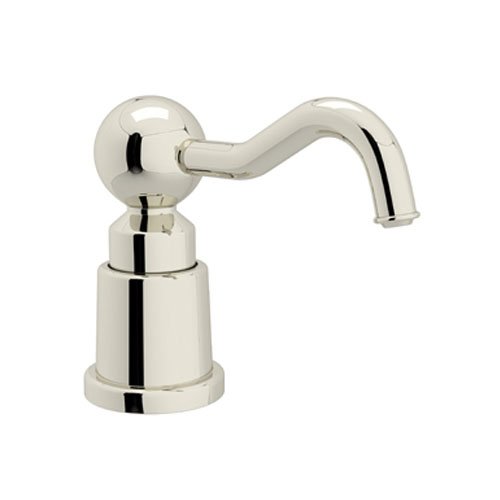 Rohl LS650CPN Luxury Country Soap/Lotion Dispenser with 3-1/2-Inch Reach and One Touch System, Polished Nickel