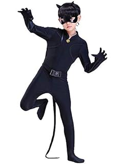 Uraqt Garçons Chat Noir Costume Combinaison Miraculous