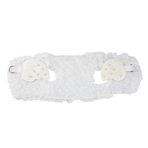 Binmer(TM) Angel Wings Pet Chest Strap Comfort Soft Breathable Dog Harness Pet Vest Collars Rope Dog Chest Strap Leash Set Collar for Small puppy (White, S)